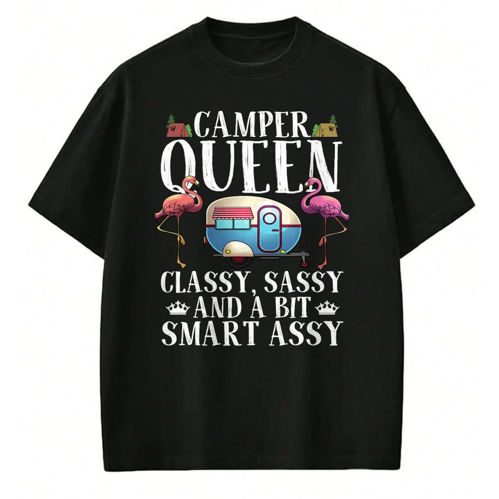 Funny Camping Shirt, Gift For Camping Lover Unisex T-Shirt/Hoodie/Sweatshirt HLT00 - Funny Camper Queen Sassy Gift for Women RV Camping Lovers T-Shirt