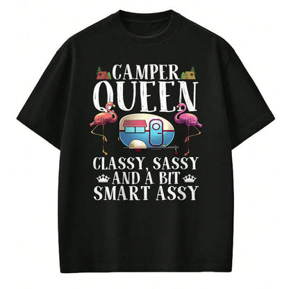 Funny Camping Shirt, Gift For Camping Lover Unisex T-Shirt/Hoodie/Sweatshirt HLT00 - Funny Camper Queen Sassy Gift for Women RV Camping Lovers T-Shirt