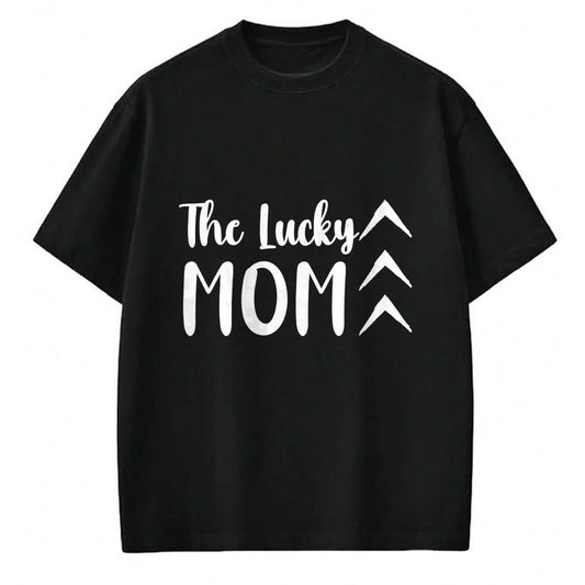 Gift for Mom Shirt, Funny Mom Unisex T-Shirt/Hoodie/Sweatshirt HLT00 - The Lucky Mom Down Syndrome Awareness Three Arrow 21 Long Sleeve T-Shirt