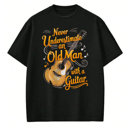 Guitar Lover Shirt, Funny Guitar UnisexT-Shirt/Hoodie/Sweatshirt HLT00 - Never Underestimate an Old Man with A Guitar Player T-Shirt, Men, Black, 3X-Large