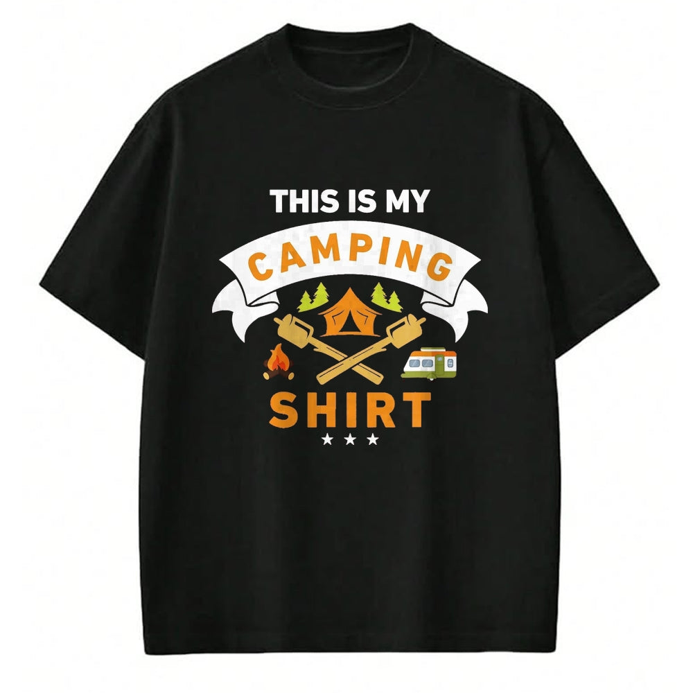 Funny Camping Shirt, Gift For Camping Lover Unisex T-Shirt/Hoodie/Sweatshirt HLT00 - This is My Camping Shirt Funny Camper T-Shirt T-Shirt, Men, Black, 3X-Large