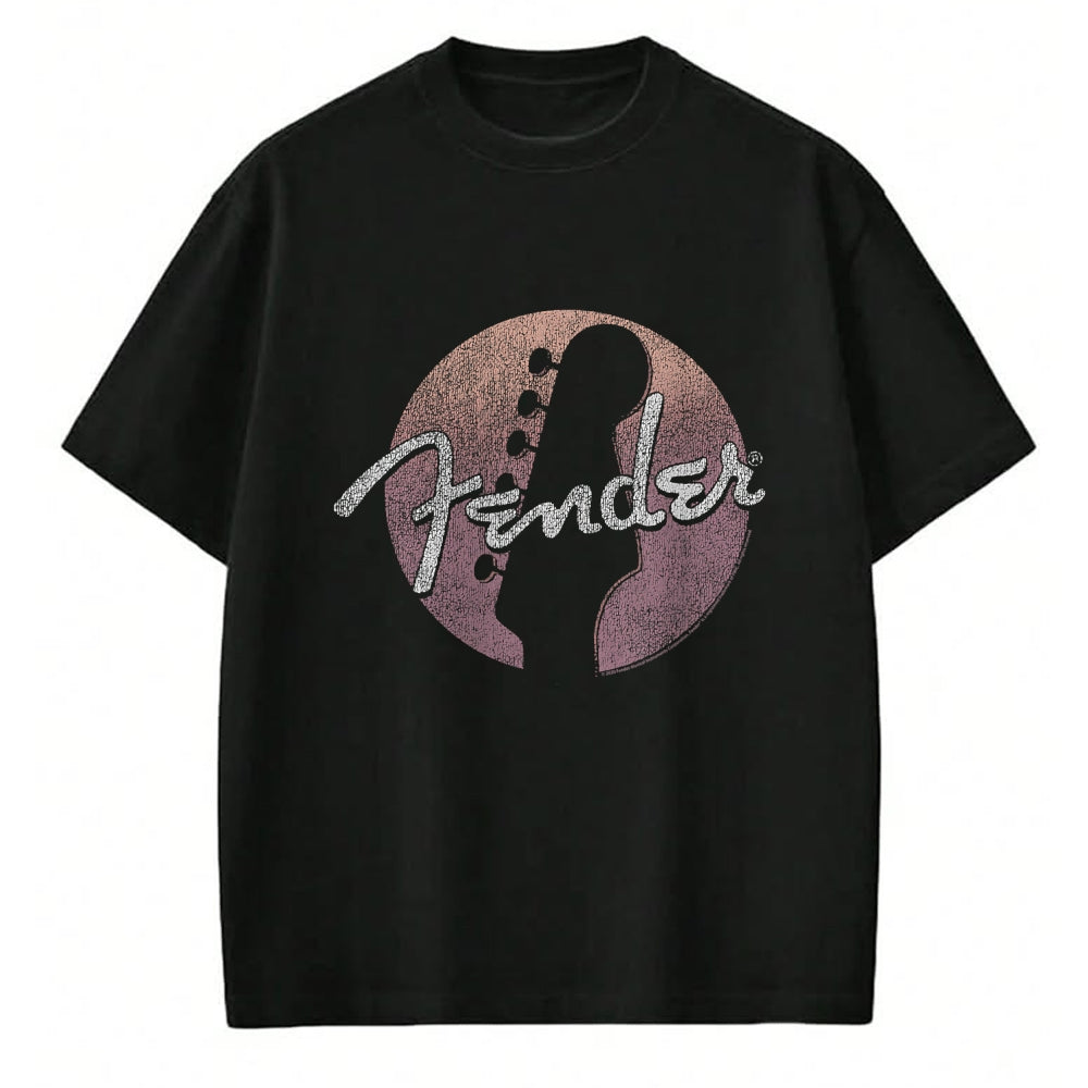 Guitar Lover Shirt, Funny Guitar UnisexT-Shirt/Hoodie/Sweatshirt HLT00 - Fender Circle Guitar Headstock Logo T-Shirt