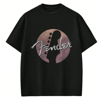 Guitar Lover Shirt, Funny Guitar UnisexT-Shirt/Hoodie/Sweatshirt HLT00 - Fender Circle Guitar Headstock Logo T-Shirt