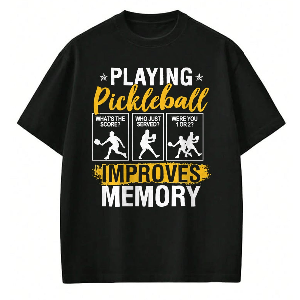 Funny Pickleball Shirt, Pickleball Lover Unisex T-Shirt/Hoodie/Sweatshirt HLT00 - Funny Pickleball Memory Graphic Women Men Pickleball Player Long Sleeve T-Shirt