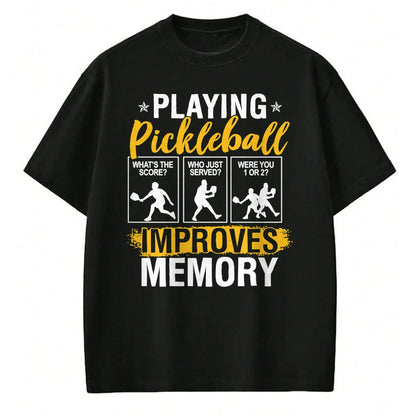 Funny Pickleball Shirt, Pickleball Lover Unisex T-Shirt/Hoodie/Sweatshirt HLT00 - Funny Pickleball Memory Graphic Women Men Pickleball Player Long Sleeve T-Shirt