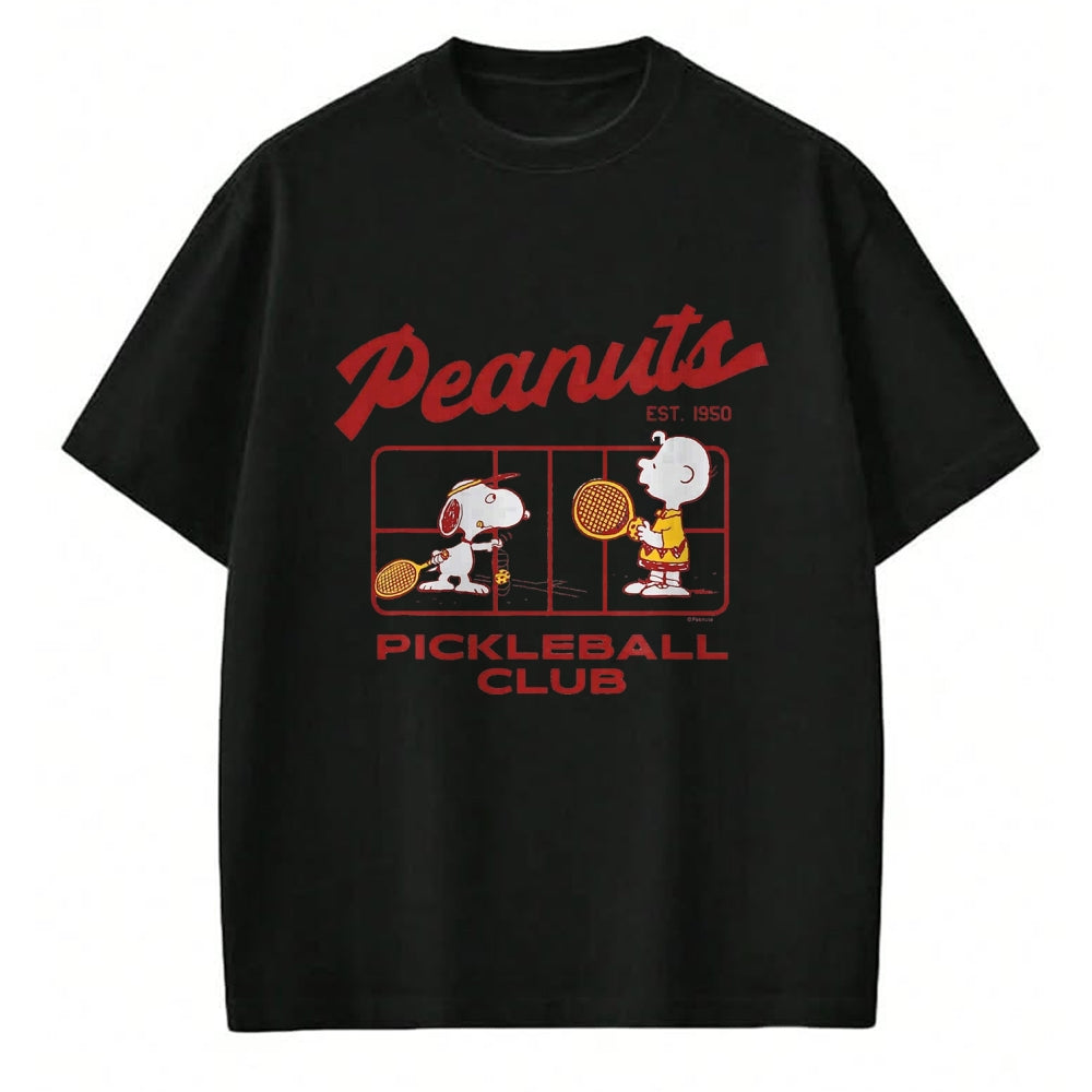 Funny Pickleball Shirt, Pickleball Lover Unisex T-Shirt/Hoodie/Sweatshirt HLT00 - Peanuts - Pickleball Club T-Shirt, Men, Black, 3X-Large