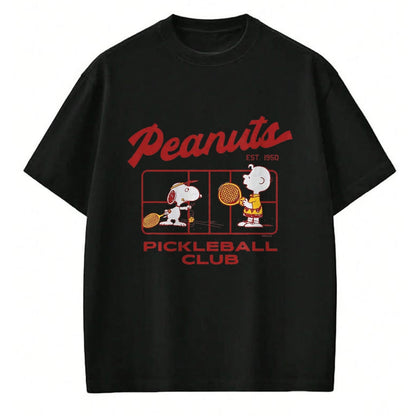 Funny Pickleball Shirt, Pickleball Lover Unisex T-Shirt/Hoodie/Sweatshirt HLT00 - Peanuts - Pickleball Club T-Shirt, Men, Black, 3X-Large
