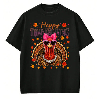 Best Thanksgiving Family Shirt , Funny Thanksgiving UnisexT-Shirt/Hoodie/Sweatshirt HLT00 - Happy Thanksgiving Turkey Coquette Thankful Fall Women Girl T-Shirt