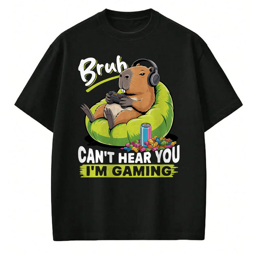 Cute Capybara Shirt, Funny Capybara Unisex T-Shirt/Hoodie/Sweatshirt HLT00 - Capybara Gamer Gaming T-Shirt