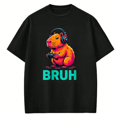 Cute Capybara Shirt, Funny Capybara UnisexT-Shirt/Hoodie/Sweatshirt HLT00 - Bruh Capybaras Bruh Video Games Boys Capybara T-Shirt