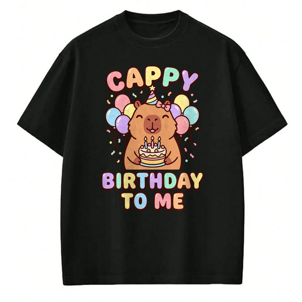 Cute Capybara Shirt, Funny Capybara UnisexT-Shirt/Hoodie/Sweatshirt HLT00 - Capybara Birthday to Me Cappy Birthday T-Shirt