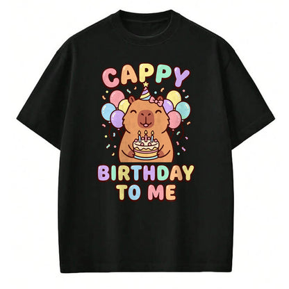 Cute Capybara Shirt, Funny Capybara UnisexT-Shirt/Hoodie/Sweatshirt HLT00 - Capybara Birthday to Me Cappy Birthday T-Shirt