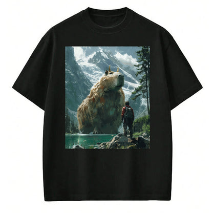 Cute Capybara Shirt, Funny Capybara Unisex T-Shirt/Hoodie/Sweatshirt HLT00 - Funny Graphic Capybara Long Sleeve T-Shirt (1)