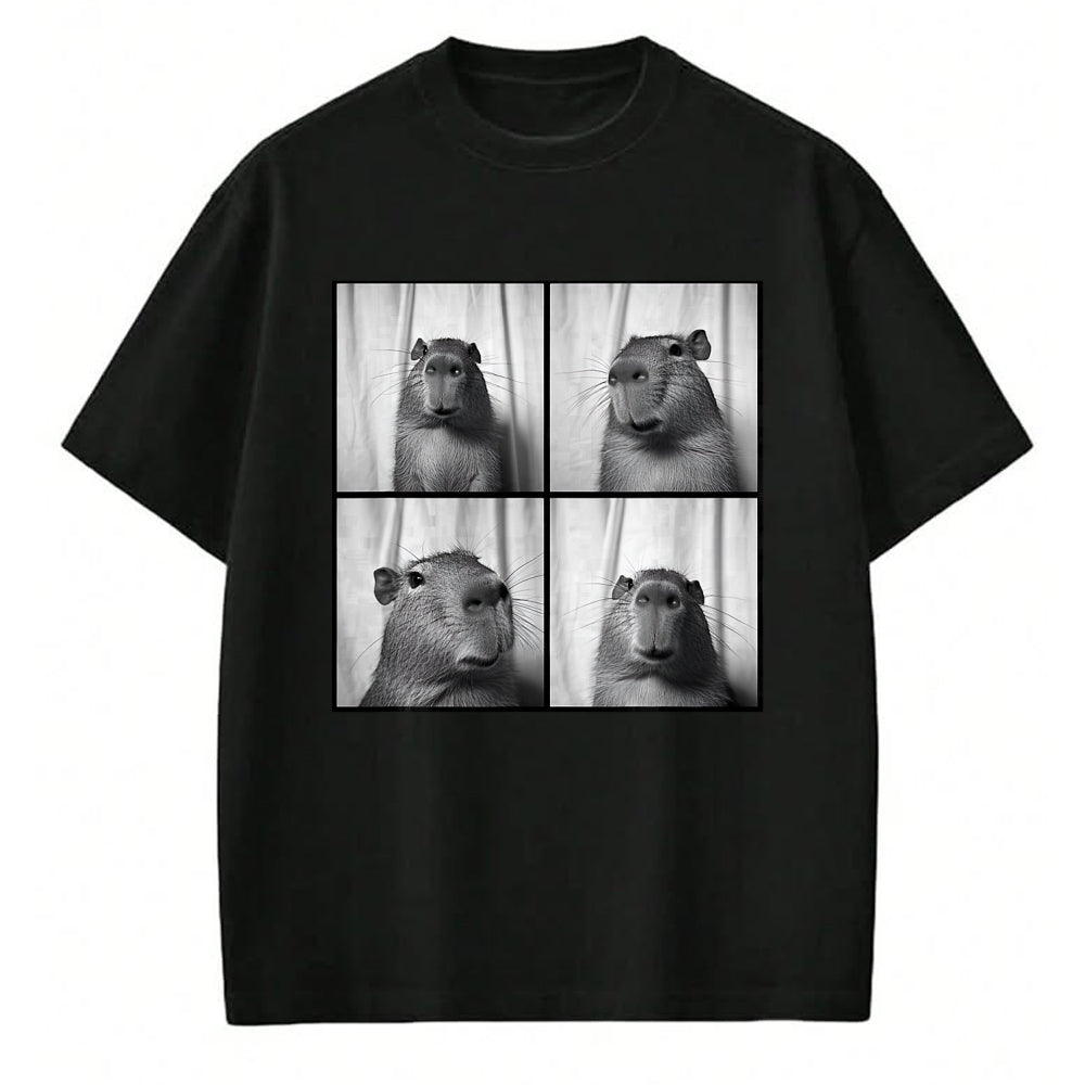 Cute Capybara Shirt, Funny Capybara Unisex T-Shirt/Hoodie/Sweatshirt HLT00 - Capybara Capy Photobooth Quirky Funny Animal T-Shirt