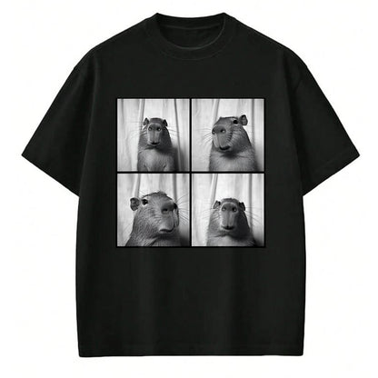 Cute Capybara Shirt, Funny Capybara Unisex T-Shirt/Hoodie/Sweatshirt HLT00 - Capybara Capy Photobooth Quirky Funny Animal T-Shirt