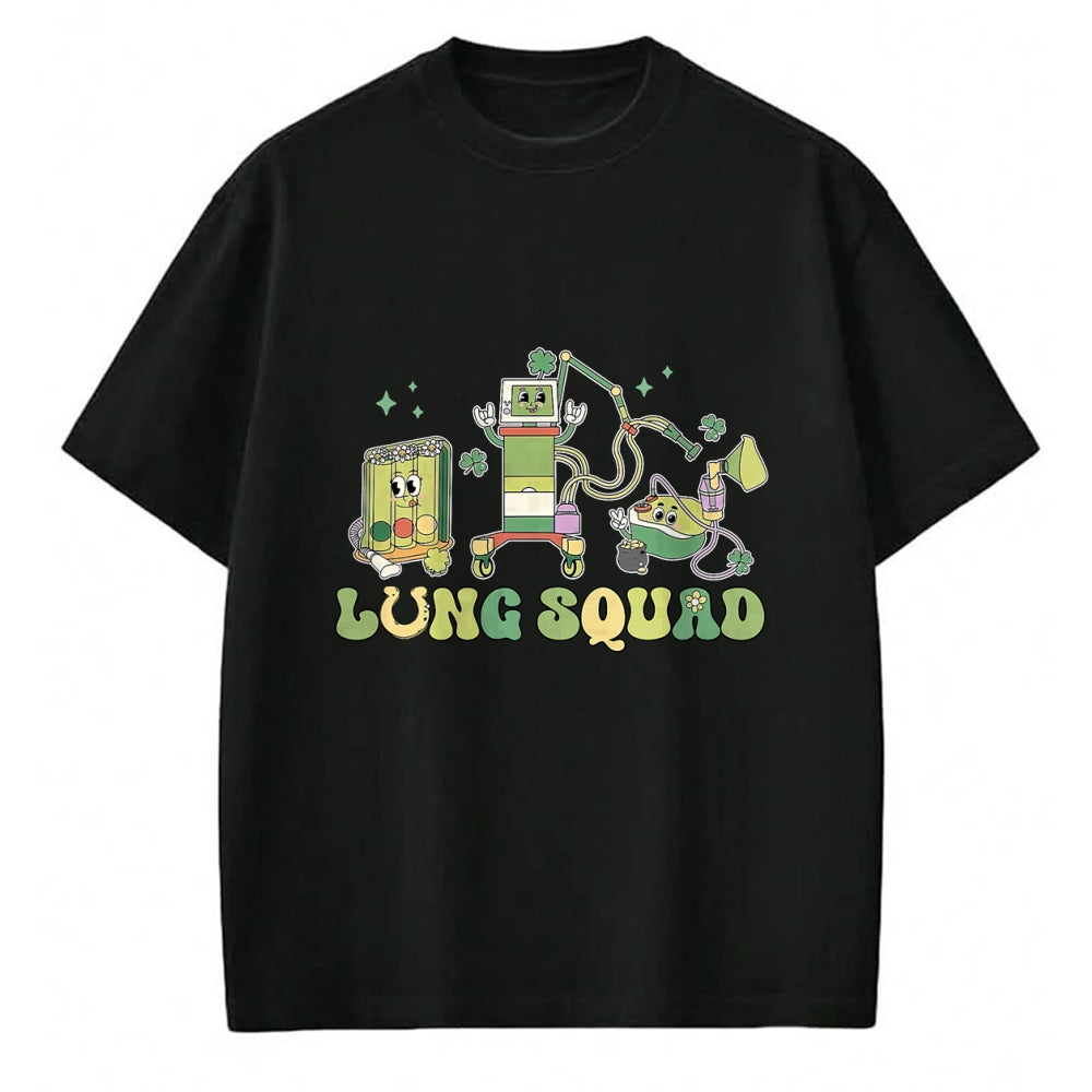 Patrick Day Shirts for Family, Funny Patrick Day shirts, st patrick's day Unisex T-Shirt/Hoodie/Sweatshirt HLT00 - Lung Squad Respiratory Therapist St Patrick Day Pulmonologit T-Shirt