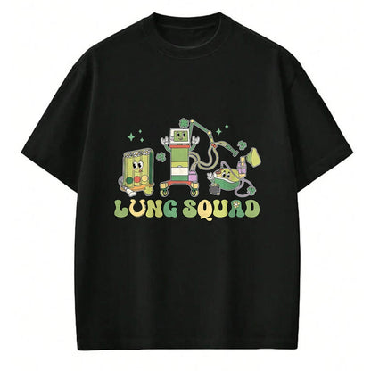 Patrick Day Shirts for Family, Funny Patrick Day shirts, st patrick's day Unisex T-Shirt/Hoodie/Sweatshirt HLT00 - Lung Squad Respiratory Therapist St Patrick Day Pulmonologit T-Shirt