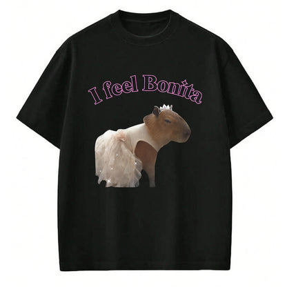 Cute Capybara Shirt, Funny Capybara Unisex T-Shirt/Hoodie/Sweatshirt HLT00 - I feel Bonita Capybara FUNNY T-Shirt