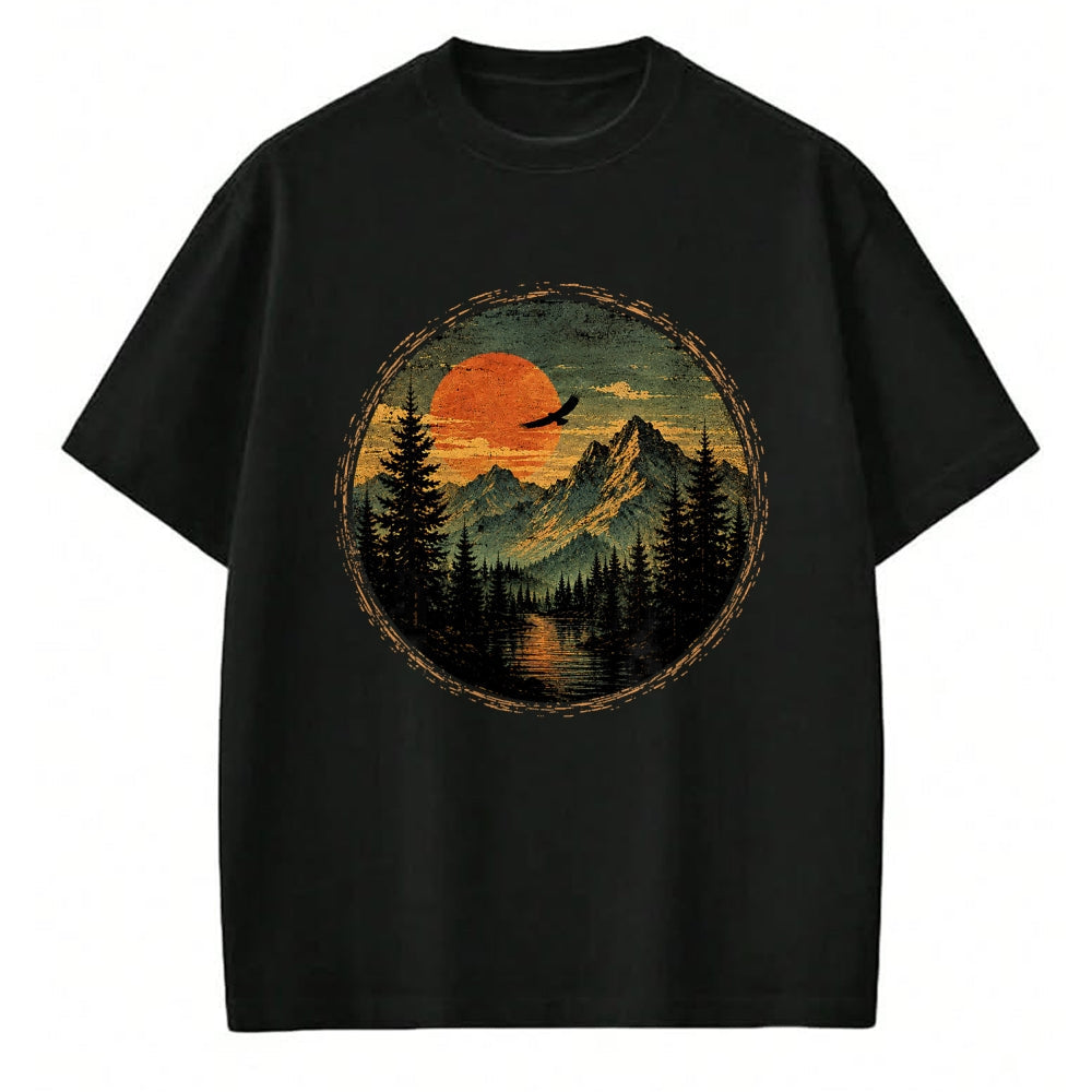 Funny Camping Shirt, Gift For Camping Lover Unisex T-Shirt/Hoodie/Sweatshirt HLT00 - Vintage Camping Forest Trees Wildlife Nature Lover Outdoor T-Shirt