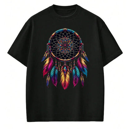 Native American T-Shirts, Vintage Native American Unisex T-Shirt/Hoodie/Sweatshirt HLT00 - Colorful Dreamcatcher Feather Native American Indian Art