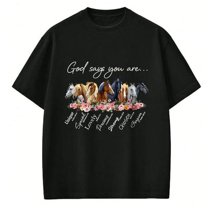 Best Horse Lover Shirt , Funny Horse UnisexT-Shirt/Hoodie/Sweatshirt HLT00 - Horses God Says You are Religious Inspirational Horse Lover T-Shirt