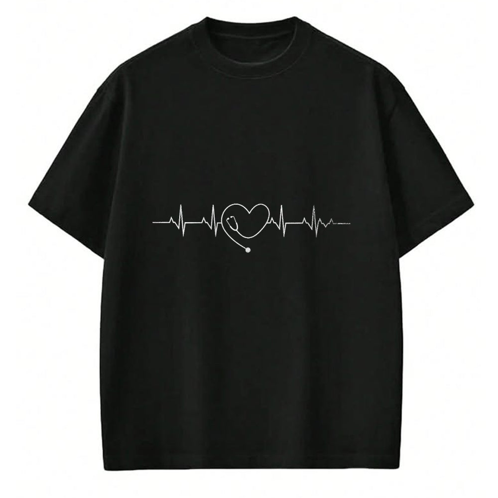 Funny Nurse Shirt, Nurse Unisex T-Shirt/Hoodie/Sweatshirt HLT00 - Medical Nursing Heart Stethoscope Heartbeat Medical Nurse T-Shirt