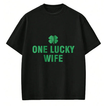 Best Wife Shirt, Wife and Husband Unisex T-Shirt/Hoodie/Sweatshirt HLT00 - Gift for wife T shirt, lucky wife   One Lucky Wife Zip Hoodie