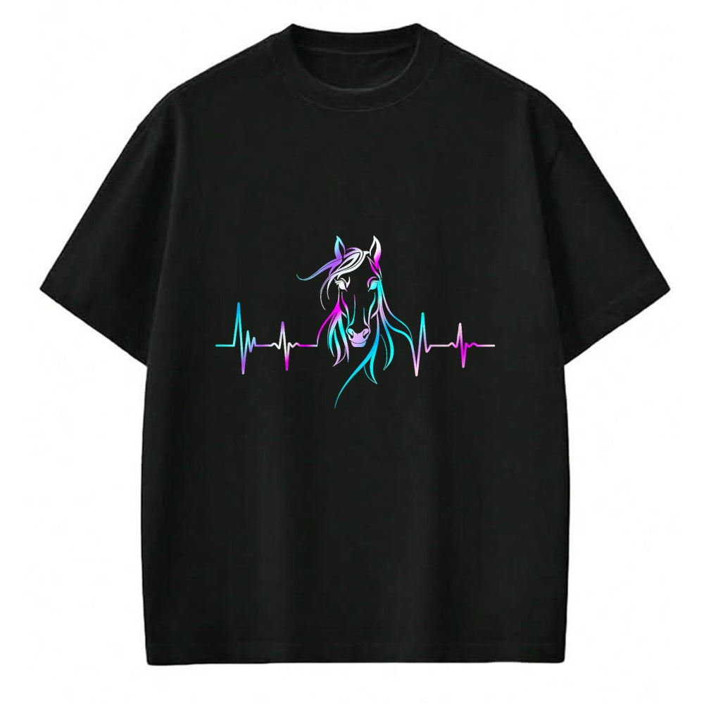 Best Horse Lover Shirt , Funny Horse UnisexT-Shirt/Hoodie/Sweatshirt HLT00 - Horse Heartbeat For Women Girls Equestrian Horseback Riding T-Shirt