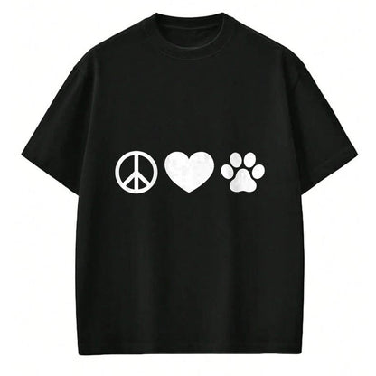 Dog Love Shirt, Dog Lover Gift T-Shirt/Hoodie/Sweatshirt HLT00 - Peace, Love and Dogs T Shirt T-Shirt