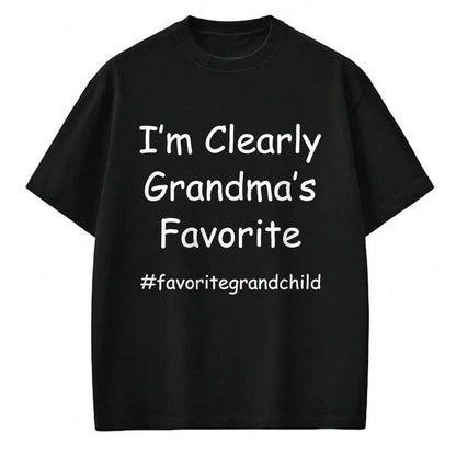 Best Grandma Shirt, Proud Grandma Unisex T-Shirt/Hoodie/Sweatshirt HLT00 - I'm Clearly Grandma's Favorite Funny Granddaughter Grandson T-Shirt (1)