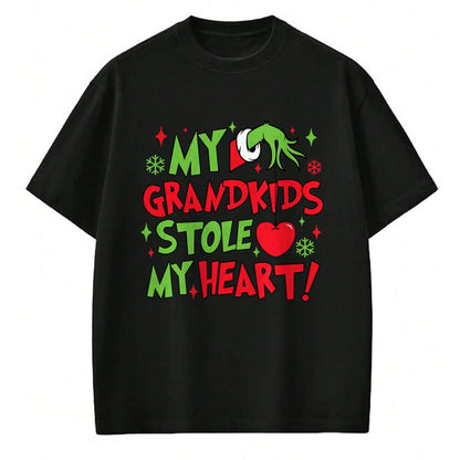 Best Grandma Shirt, Proud Grandma Unisex T-Shirt/Hoodie/Sweatshirt HLT00 - My Grandkids Stole My Heart Vintage Grandma Christmas Xmas T-Shirt