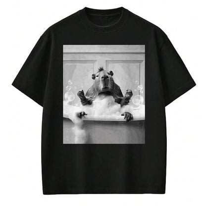 Cute Capybara Shirt, Funny Capybara Unisex T-Shirt/Hoodie/Sweatshirt HLT00 - Funny Graphic Capybara Long Sleeve T-Shirt (15)