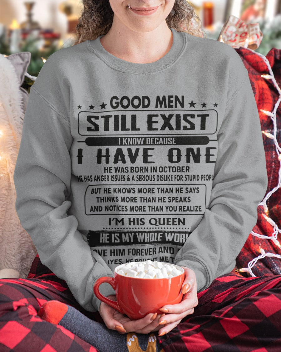 October - Good men Still Exist - gift for your girlfriend, wife from Husband - DTSM10 (SKU-GM-10)