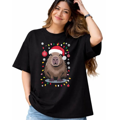 Cute Capybara Shirt, Funny Capybara UnisexT-Shirt/Hoodie/Sweatshirt HLT00 - Capybara Christmas Long Sleeve T-Shirt