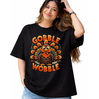 Best Thanksgiving Family Shirt , Funny Thanksgiving UnisexT-Shirt/Hoodie/Sweatshirt HLT00 - Thanksgiving Shirt for Men Women Kids Gobble Till You Wobble T-Shirt