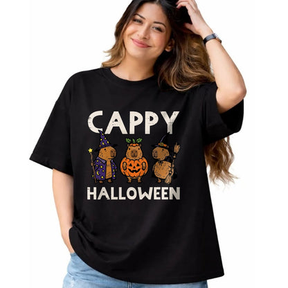 Cute Capybara Shirt, Funny Capybara Unisex T-Shirt/Hoodie/Sweatshirt HLT00 - Capybara Cappy Halloween Cute Capy Costume Men Women Kids T-Shirt