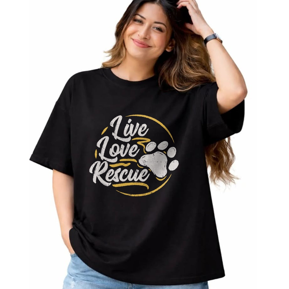 Dog Love Shirt, Dog Lover Gift T-Shirt/Hoodie/Sweatshirt HLT00 - Live Love Rescue - Dog Lover Adopt a Dog Adoption T-Shirt T-Shirt