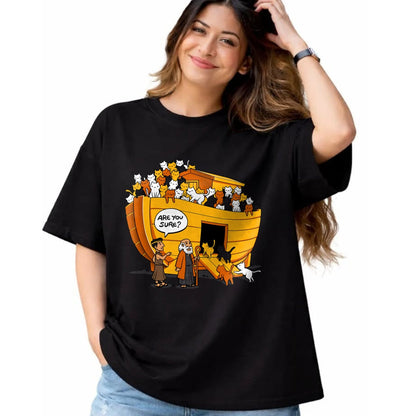 Cat Love Shirt, Funny Cat Lover Gift UnisexT-Shirt/Hoodie/Sweatshirt HLT00 - Noah_s Ark Cats Breeds Religious Christian Cat Lover Bible T-Shirt