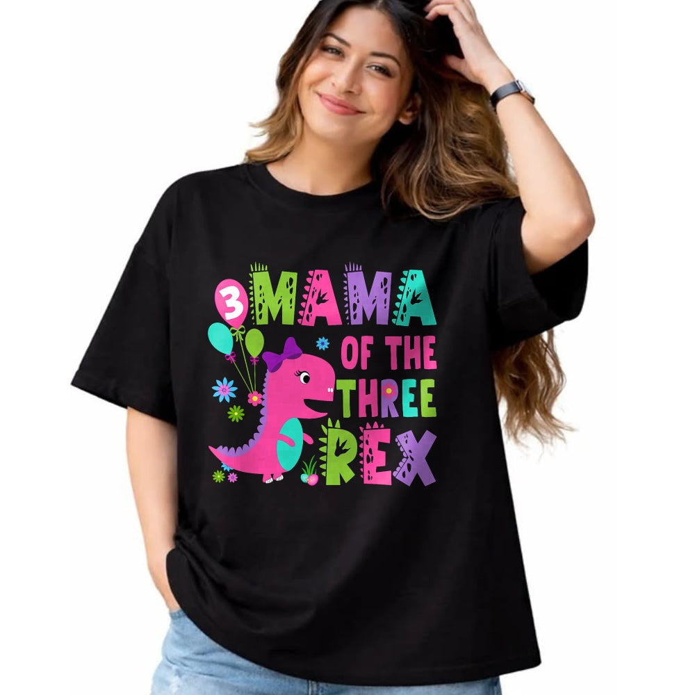 Best Dinosaur Lover Shirt, Funny Dinosaur UnisexT-Shirt/Hoodie/Sweatshirt HLT00 - Mama of The Three Rex Dinosaur T-Rex 3rd Birthday Boy T-Shirt
