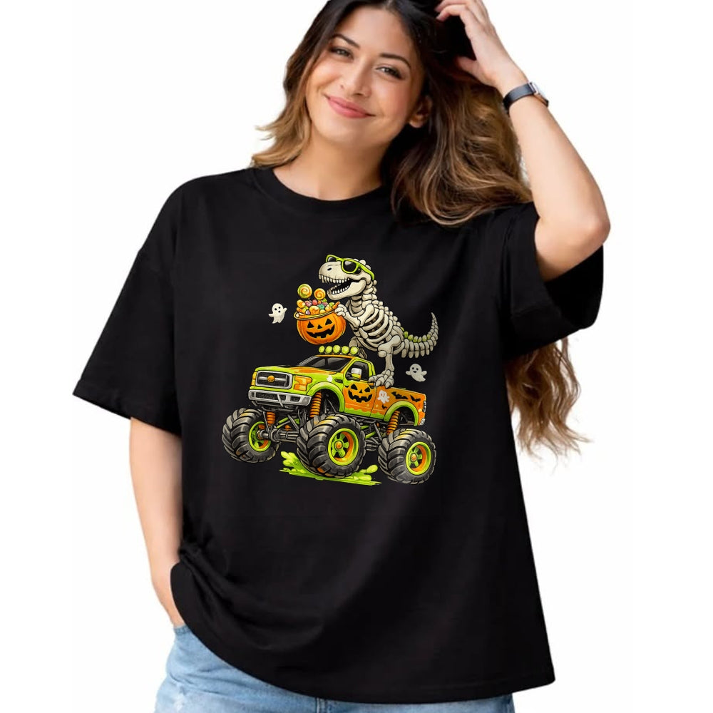 Best Dinosaur Lover Shirt, Funny Dinosaur UnisexT-Shirt/Hoodie/Sweatshirt HLT00 - Monster Truck Dinosaur Halloween Skeleton T-Rex Boys Kids T-Shirt