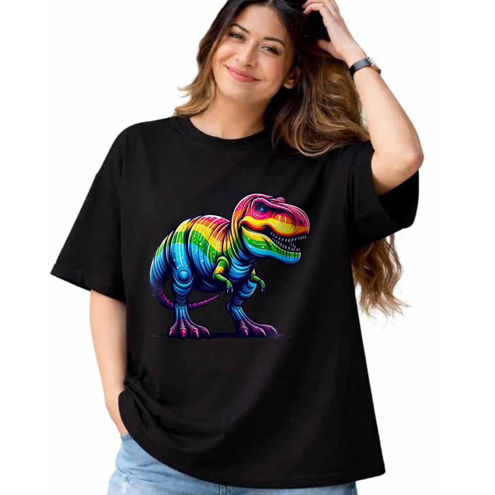 Best Dinosaur Lover Shirt, Funny Dinosaur UnisexT-Shirt/Hoodie/Sweatshirt HLT00 - Rainbow T-Rex Dinosaur Lovers Tyrannosaurus Rex Rainbow T-Shirt