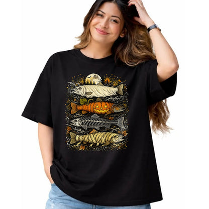 Funny Fishing Shirt, Gift For Fishing Lover Unisex T-Shirt/Hoodie/Sweatshirt HLT00 - Halloween Trout Fish T-Shirt