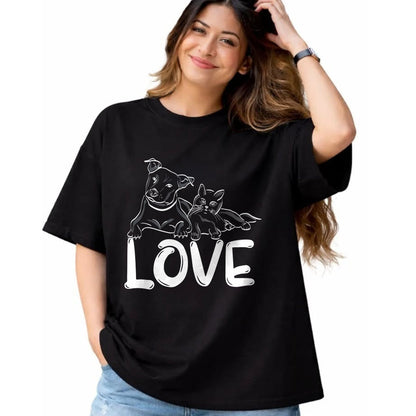 Cat Love Shirt, Funny Cat Lover Gift UnisexT-Shirt/Hoodie/Sweatshirt HLT00 - I Love My Cat Dog Animal Paws T-Shirt for Men Women Kids (1)