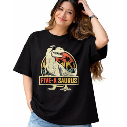 Best Dinosaur Lover Shirt, Funny Dinosaur UnisexT-Shirt/Hoodie/Sweatshirt HLT00 - Kids 5 Year Old Dinosaur Birthday 5th T Rex Dino Five Saurus T-Shirt