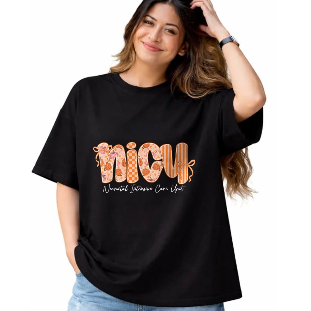 Best Thanksgiving Family Shirt , Funny Thanksgiving UnisexT-Shirt/Hoodie/Sweatshirt HLT00 - Nicu Nurse Cutest Pumpkin Fall Thanksgiving Nursing T-Shirt