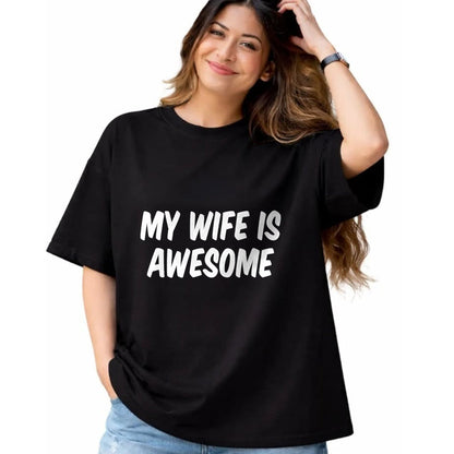 Best Wife Shirt, Wife and Husband Unisex T-Shirt/Hoodie/Sweatshirt HLT00 - My Wife Is Awesome T-Shirt