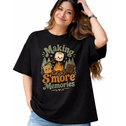 Funny Camping Shirt, Gift For Camping Lover Unisex T-Shirt/Hoodie/Sweatshirt HLT00 - Making Smores Campfire Cute Camping Family Adventure T-Shirt