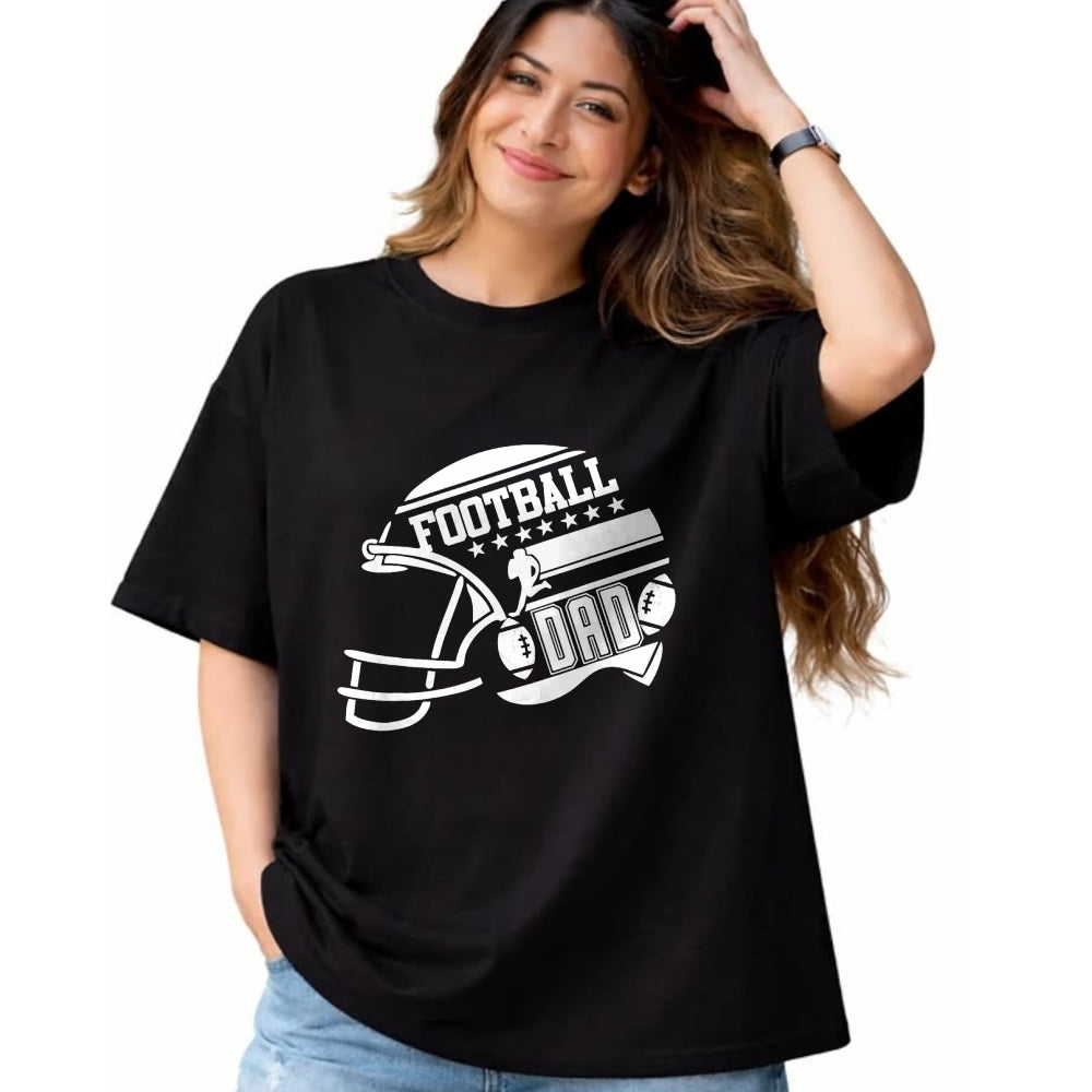 Gift for Dad Shirt, Funny Dad Unisex T-Shirt/Hoodie/Sweatshirt HLT00 – Football Dad Helmet For Men Proud Fathers Day College Season T-Shirt