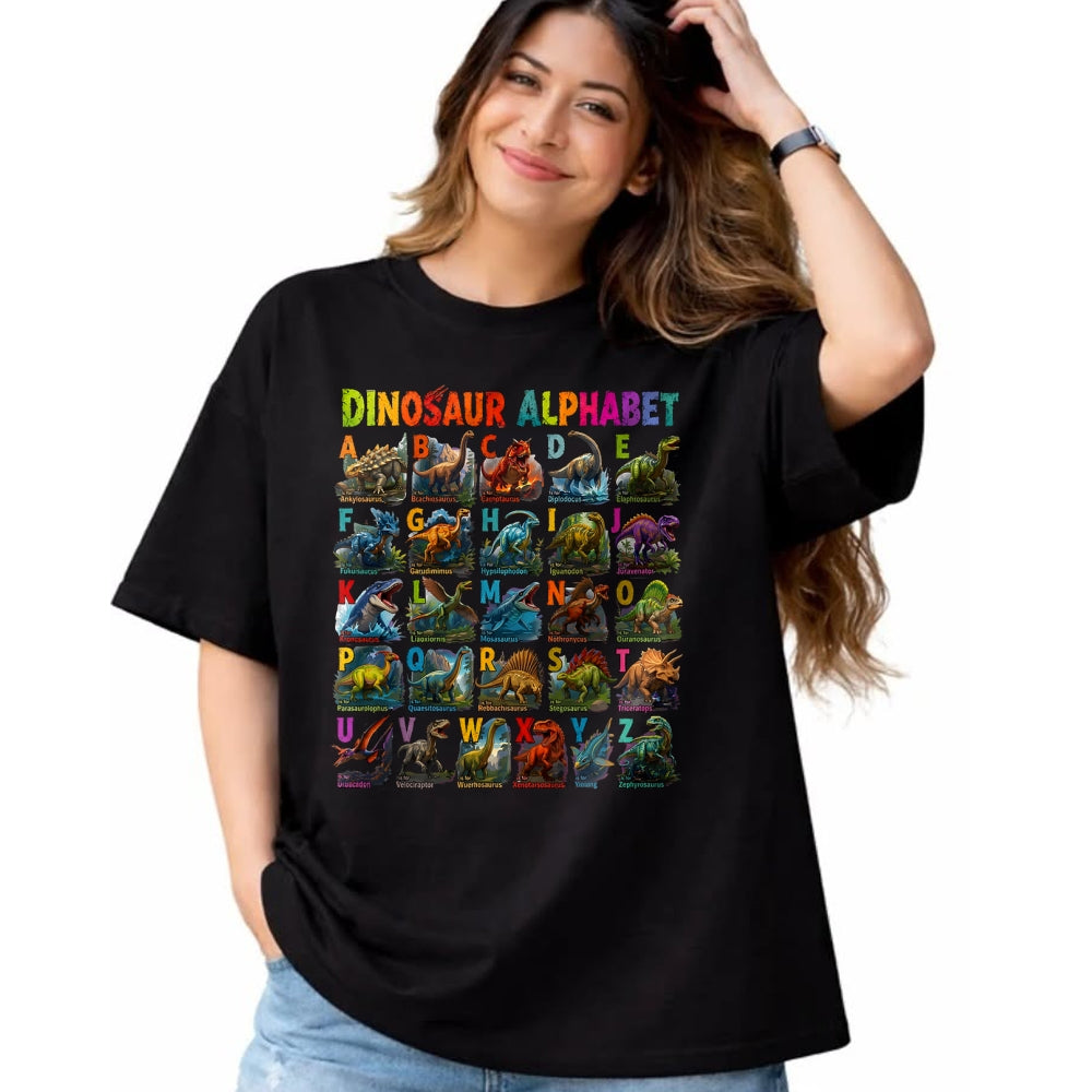 Best Dinosaur Lover Shirt, Funny Dinosaur UnisexT-Shirt/Hoodie/Sweatshirt HLT00 - Types of Dinosaurs Alphabet ABC A-Z Dino Lover Kids Boys T-Shirt