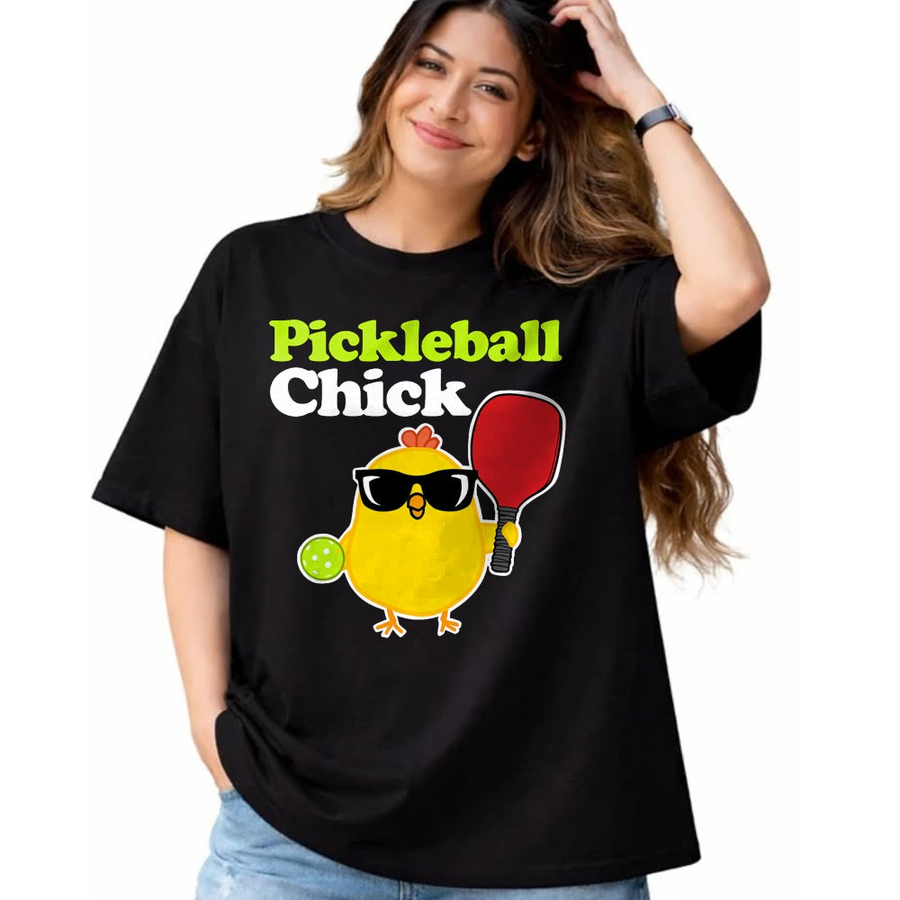 Funny Pickleball Shirt, Pickleball Lover Unisex T-Shirt/Hoodie/Sweatshirt HLT00 - Pickleball Chick T-Shirt